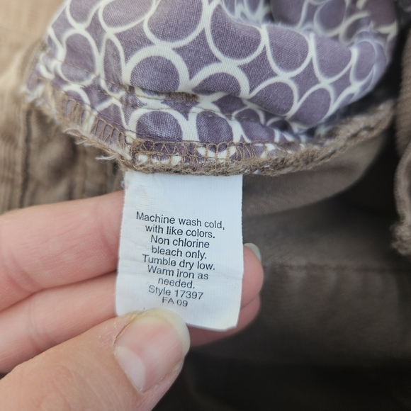 J. Crew brown corduroy matchstick pants 28S short low rise 30 in inseam - Picture 5 of 5